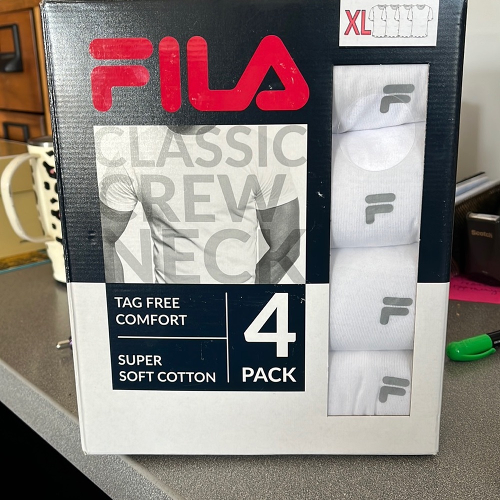 4New in the box Fila Crew tee shirts men's boys
